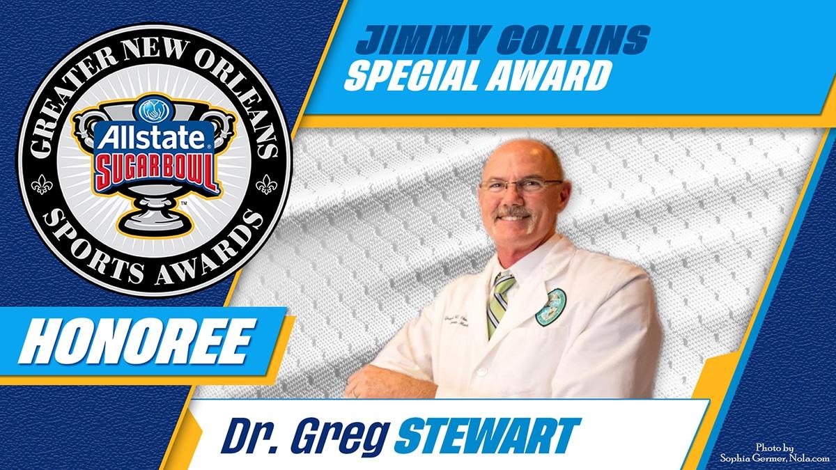 Center for Sport cofounder Dr. Greg Stewart receives Jimmy Collins Award
