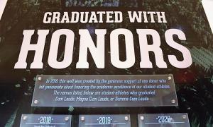 Center for Sport at Tulane - Student Athlete Graduated with Honors wall