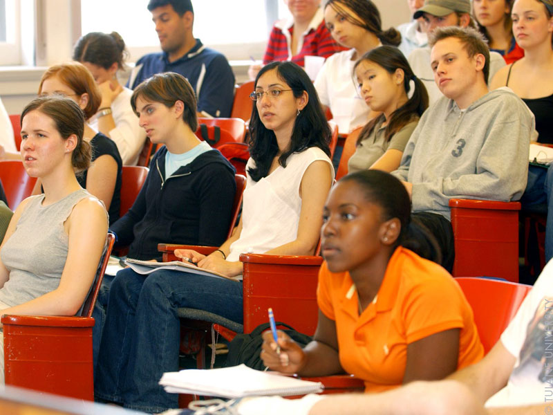 Students listen to class lecture